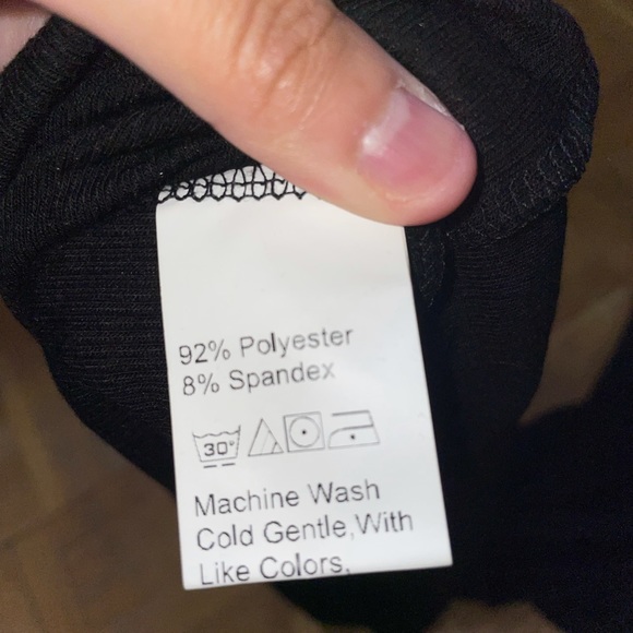 NWT Shein Black Racerback Rib Knit Midi Dress - Picture 8 of 8